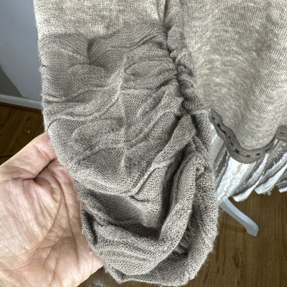 Scared Threads Tunic Sweater Sz M Crochet Boho Cottage Core Lagenlook Artsy - Picture 7 of 10